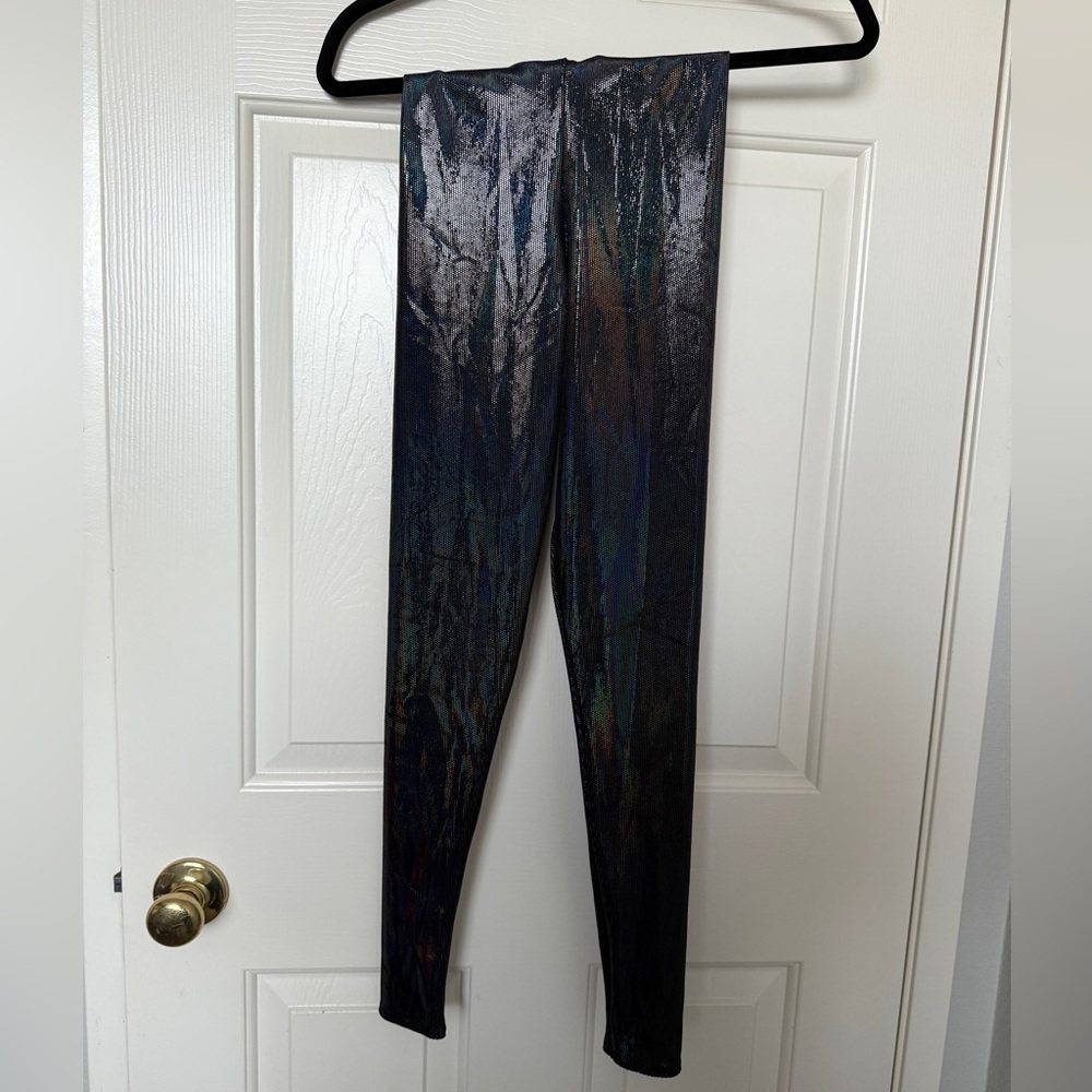 Blackmilk Shiny Disco Velvet Leggings. Size XXS